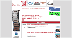 Desktop Screenshot of korallekino.de